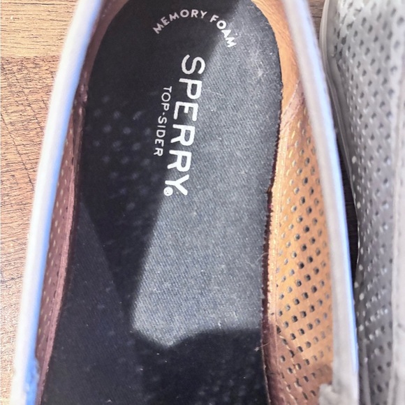 Sperry Women's Grey Perforated Slip-On Seaside Shoes Top-Sider Size 9 - Picture 9 of 13